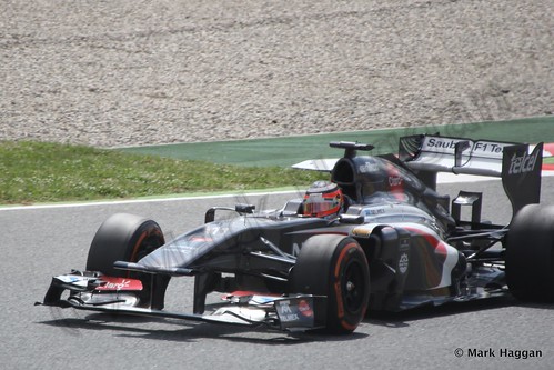 Nico Hulkenberg in Free Practice 3 for the 2013 Spanish Grand Prix