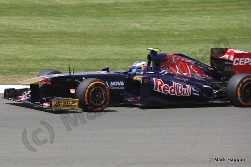 Daniel Ricciardo in qualifying for the 2013 British Grand Prix