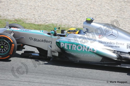 Lewis Hamilton in Free Practice 2 at the 2013 Spanish Grand Prix