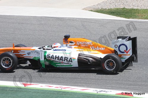 Paul Di Resta in Free Practice 2 at the 2013 Spanish Grand Prix