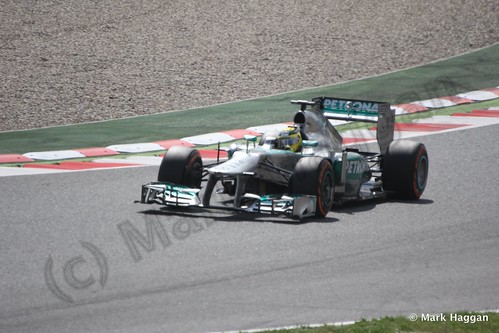 Nico Rosberg in Free Practice 3 for the 2013 Spanish Grand Prix