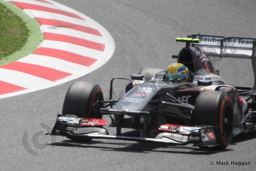Esteban Gutierrez qualifying for the 2013 Spanish Grand Prix