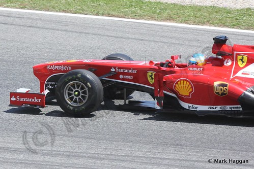 Fernando Alonso in Free Practice 2 at the 2013 Spanish Grand Prix