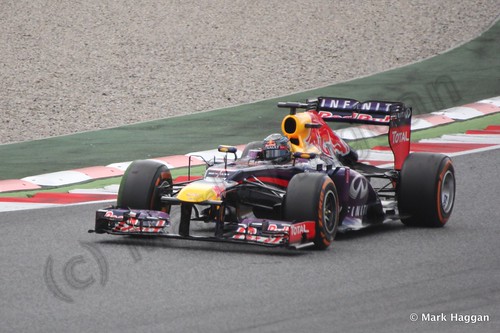 Sebastian Vettel in Free Practice 3 for the 2013 Spanish Grand Prix