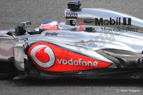 Jenson Button in Free Practice 2 at the 2013 Spanish Grand Prix