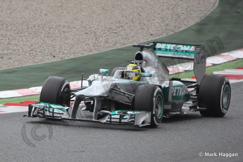 Lewis Hamilton in Free Practice 3 for the 2013 Spanish Grand Prix