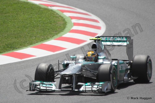 Lewis Hamilton in the 2013 Spanish Grand Prix