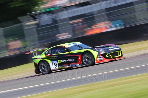 Tom Wrigley in the Ginetta GT4 Supercup during the BTCC at Oulton Park, June 2016