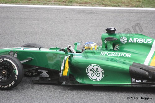 Charles Pic in Free Practice 2 at the 2013 Spanish Grand Prix