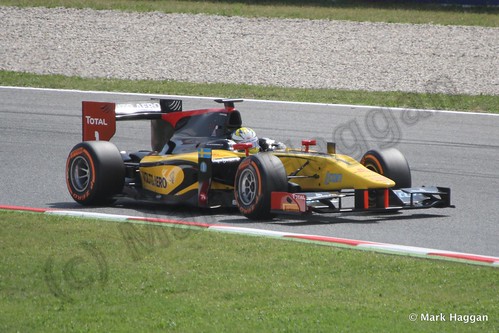 Marcus Ericsson in Saturday's GP2 race at the 2013 Spanish Grand Prix