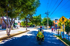 Cycling out of Tehuacan.