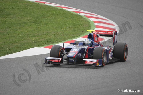 Jolyon Palmer in Sunday's GP2 race at the 2013 Spanish Grand Prix