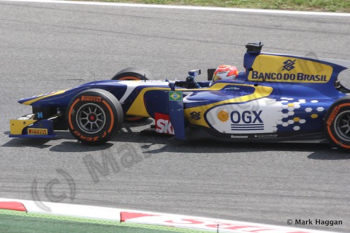 Felipe Nasr in GP2 Free Practice at the 2013 Spanish Grand Prix