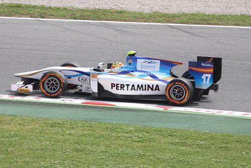 Rio Haryanto in GP2 at the 2013 Spanish Grand Prix