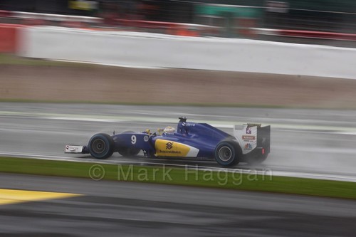 Marcus Ericsson in his Sauber in the 2016 British Grand Prix