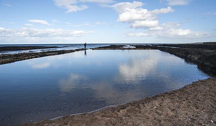 Exploring  - Reflections - Calm  Nature Scene  - St Andrews  - Fife Coast  - Scotland