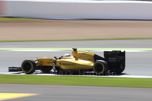 Kevin Magnussen in his Renault in the 2016 British Grand Prix