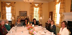 Therese Anne Fowler (far right) at luncheon with Great Lives book club