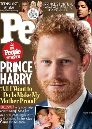 "Tudo o que eu quero é deixar minha mãe orgulhosa", diz príncipe Harry