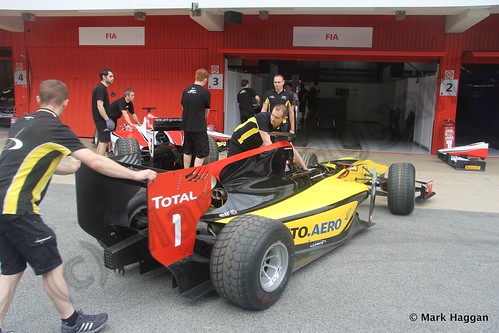 Marcus Ericsson's GP2 car at the 2013 Spanish Grand Prix