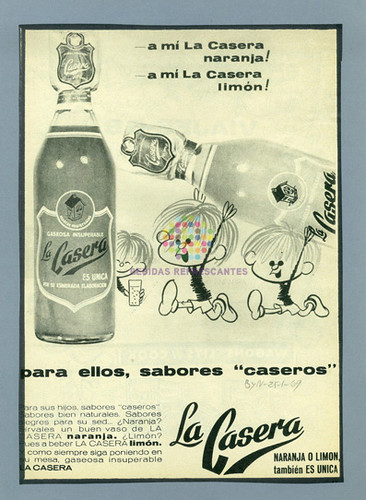 La Casera. “Para ellos, sabores caseros”. 1969