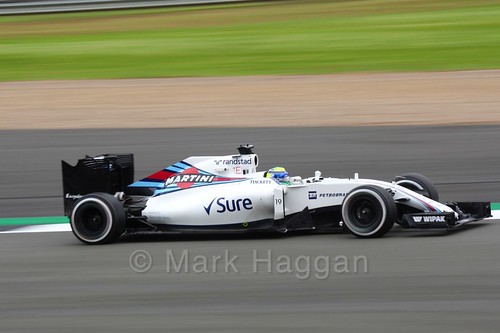 Felipe Massa in his Williams during Free Practice 1 at the 2016 British Grand Prix