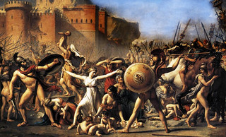 Rapto de las Sabinas, recreación de Jacques Louis David (1799), apropiación de Pablo Picasso (1962).