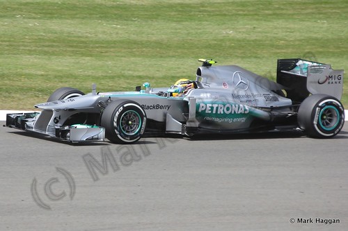Lewis Hamilton in qualifying for the 2013 British Grand Prix