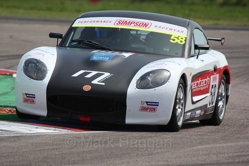 Anthony Ayres in the Ginetta Juniors Race during the BTCC Weekend at Thruxton, May 2016