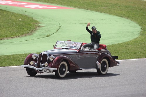 Giedo Van Der Garde in the Drivers' Parade at the 2013 Spanish Grand Prix