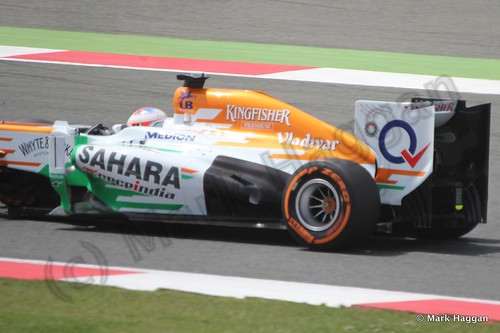 Paul Di Resta in qualifying for the 2013 British Grand Prix
