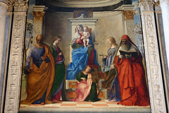 Giovanni Bellini, San Zaccaria Altarpiece, view looking up