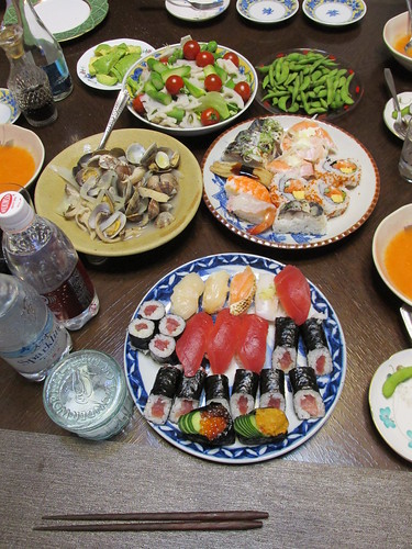 Repas en famille, vers Nagoya, Japon