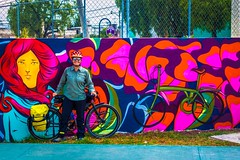A beautiful bicycle mural...very lifelike.