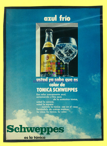 Schweppes. “Azul frío”. 1973