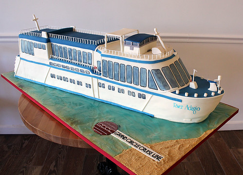 Cruise Ship sculpted Cake