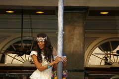 Anais St. John at the Greasing of the Poles, Royal Sonesta Hotel, French Quarter, February 13, 2015