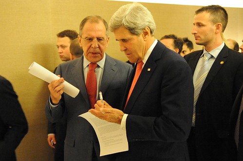 Secretary Kerry Speaks With Russian Foreign Minister Lavrov in Geneva