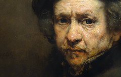 Rembrandt, Self-Portrait (detail of face), 1659
