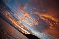 Coucher de soleil sur le lac kivu
