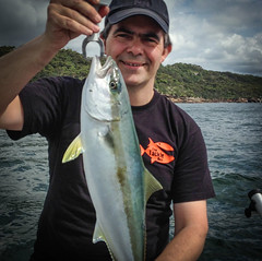Andy Wray with an 4lb Aussie Kingfish • <a style="font-size:0.8em;" href="http://www.flickr.com/photos/113772263@N05/16331134438/" target="_blank">View on Flickr</a>
