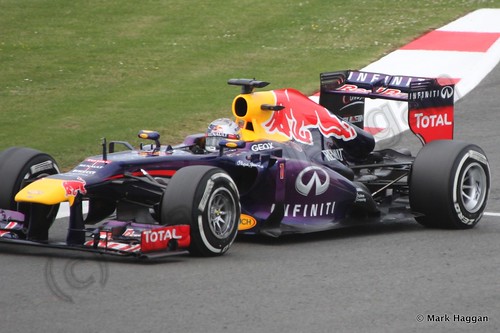Sebastian Vettel in Qualifying for the 2013 British Grand Prix