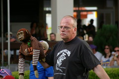 Man Dancing with Monkey Puppet at the New Orleans Jazz and Heritage Festival, Thursday, May 1, 2014