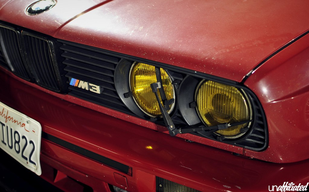 Image result for red e30 with yellow headlights