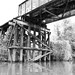 Pony Girder Railroad Bridge over Cedar Bayou, Baytown, Texas 1309281515BW