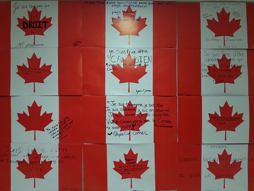 Le mur des drapeaux canadiens / Wall of Canadian Flags