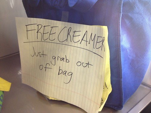 FREE CREAMER! Just grab out of bag 