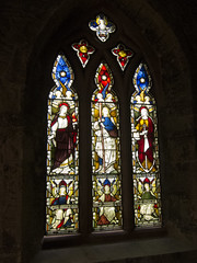 Three ladies stained glass