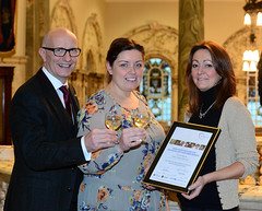 Colin Neill, Councillor Deirdre Hargey and Louise McKinstry.
