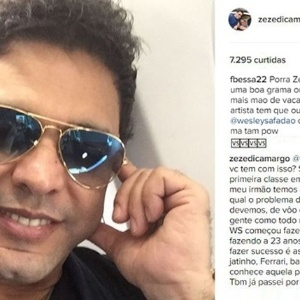 Zezé di Camargo diz ter sido ameaçado de morte em rede social